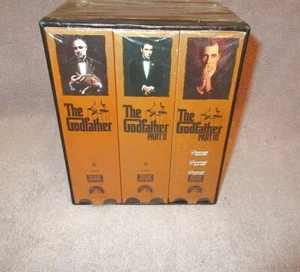 1997 The Godfather Collection 3 VHS Tapes Boxed Set Gangster Mob Movies NEW - Picture 1 of 8