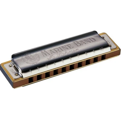 Hohner Marine Band Armónica Diatonic 1896BX Blues Rock Pop Arpa LLAVE DE A Foto 1 de 2