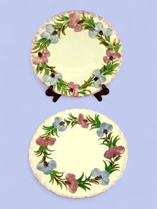 Blue Ridge Sweet Pea Dinner Plate Set of 2 Southern Potteries 9.25" Floral Pink - Picture 1 of 10