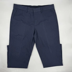 Express Innovator Dress Pants Mens 32/30 Navy Blue Slim Fit Flat Front Casual - Picture 1 of 9