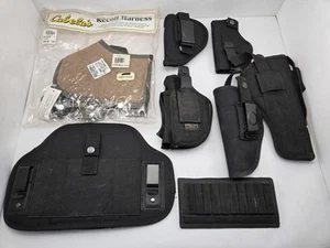 Lot Of 8 Used Holsters Uncle Mikes OWB Nylon Universal Cabelas Recoil Harness - Picture 1 of 4