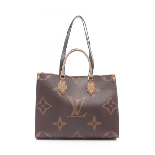 LOUIS VUITTON（LV） Borsa Louis Vuitton On The Go Mm Monogram Gigante Reverse Tote Bag Rivestita Tela Leat Tt