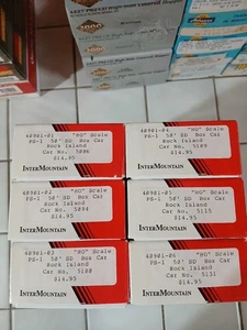 Inter mountain HO Rock island 50 Ft. single door box car's 1 Lot 6 car's all NEW - Picture 1 of 3