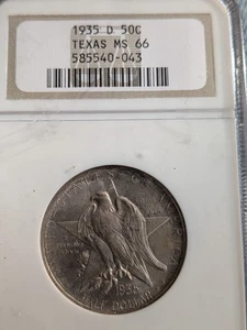 1935-D Texas Commemorative Half Dollar Silver   NGC MS-66  - Picture 1 of 4