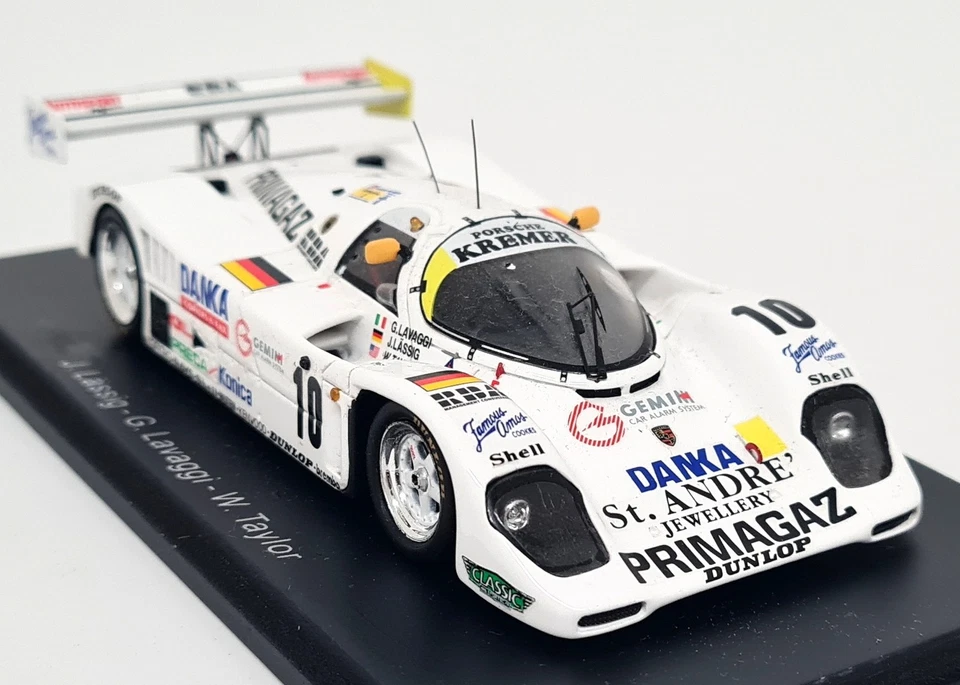 Coche modelo de resina Spark 1/43 Porsche 962 CK6 Le Mans 1993 10 Lassig Lavaggi Taylor Foto 1 de 4