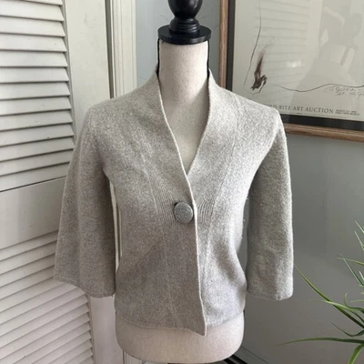 Suéter Vintage CAROLE LITTE Mujer Pequeño Beige Lana Angora Minimalista Preppy Foto 1 de 4