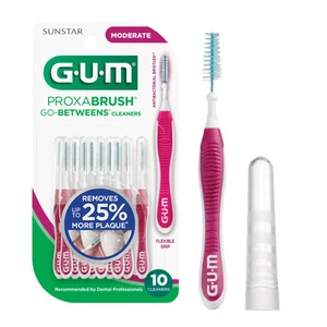 GUM Proxabrush Go-Betweens, Interdental Brushes, Soft Bristled Dental Picks, 10 - Picture 1 of 5