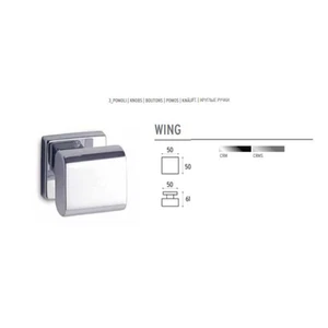 POMOLI WING PER PORTE BATTENTI GAROFOLI CROMO SATINATO - Imagen 1 de 1