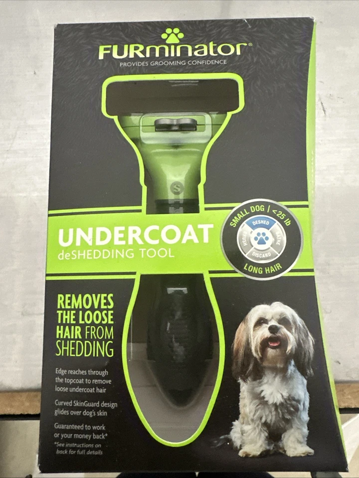 Herramienta de desprendimiento de capa inferior FURminator perro pequeño pelo largo (nueva en caja) Foto 1 de 1