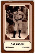 1975 Fleer Official Major League Patches Pennants Pioneers Cap Anson #1 Chicago