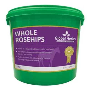 Global Herbs Whole Rosehips 1kg Foraging Horse Treat