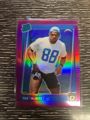 Tre' McKitty Rookie 2021 Panini Donruss Optic Pink Prizm P-304 Chargers 7AF - Image 1 of 2