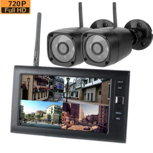 7 Inch 720P Digital 2.4G Wireless Camera Monitors 4CH Quad DVR System IR light - Picture 1 of 12