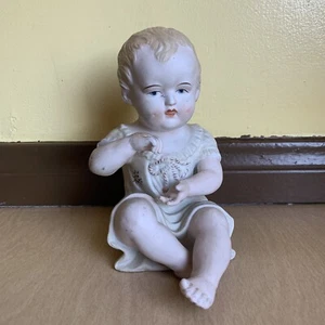 Vintage Piano Baby Large Bisque Porcelain - Picture 1 of 14