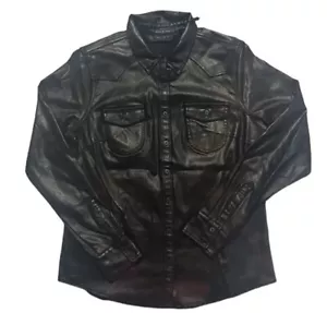 Camisa negra para mujer Harley Davidson manga larga HD moto con botones - Imagen 1 de 2