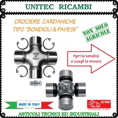 UNITEC Bondioli e Pavesi crociera cardanica per albero di trasmissione serie completa