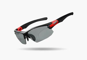 Limar ELIAS Photochromatic Cycling Sunglasses : MATTE BLACK/RED