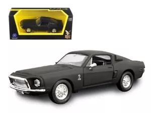 1968 Ford Mustang Shelby GT500 KR Matt Black 1/43 Diecast  Car by Road Signature - Picture 1 of 3