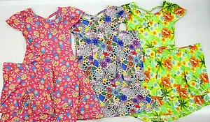 Girls Joyce Concept New York Assorted Flower Dress & Shorts 2PC Set Sz 4 - 6X - Picture 1 of 11