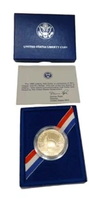 1986 Liberty Half Dollar Proof Coin US Mint Modern Commemorative In Box C.O.A - Picture 1 of 6