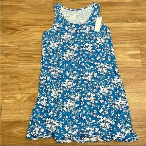 Draper James Blue & White Ruffle Sleeveless Nightgown sz S/M Sleep Loungewear - Picture 1 of 10