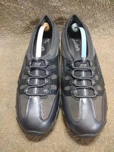 Skechers Slip On Womens Size 9.5 21147 Gun Metal Gray Excellent Condition - Picture 1 of 11