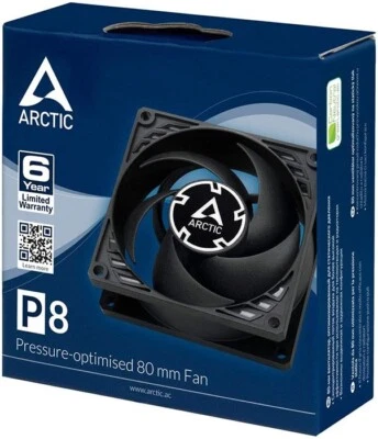 ARCTIC P8 Standard 80 mm Case Fan Pressure-Optimised, Speed 3000 RPM - Image 1 of 4