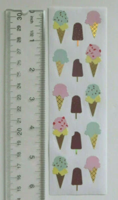 Mrs Grossman SCOOPS & STICKS - 1 Strip of LIMITED RELEASE Foil Stickers - Image 1 of 3