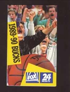 Milwaukee Bucks--1989-90 Pocket Schedule--WCGV/Car-x Muffler - Picture 1 of 2