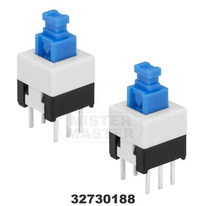 INTERRUTTORE A PULSANTE AUTOBLOCCANTE 2P2T 6 PIN MINI PULSANTE - 2 PEZZI - Foto 1 di 6
