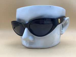 Gianni Versace Vintage Black Sunglasses MOD. 4358 GB1 /87 1990s acetate Frame - Picture 1 of 10