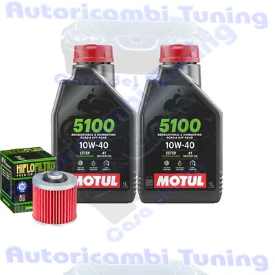 Set Entretien Huile Motul 5100 10W40 + Filtre pour Yamaha TT500 D E F G � 1977> - Photo 1/4