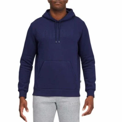 Sudadera con capucha polar Puma Modern Basics V2 para hombre logotipo en relieve (azul, pequeña) nueva con etiquetas Foto 1 de 3