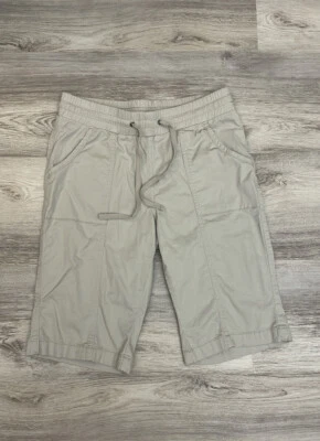 Karen Scott Tan Elastic Drawstring Waist Pull On Shorts w/ Side Pockets Size PP - Image 1 of 4
