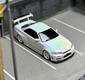 TG Fuji 1:64 JDM White Skyline GTR R34 Nismo Z-Tune Model Diecast Metal Car New - Picture 1 of 17
