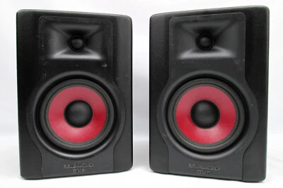 2x M-Audio BX5 D3 RED CONE Active Powered Studio Monitors 2-Way Speakers BX5D3 - Image 1 of 4
