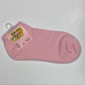 Country Kids 9-11 pink cotton ankle socks New Lot of 3 Girl's Organic Shoe 6-9 - Picture 1 of 5