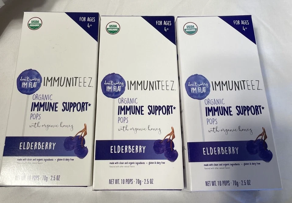 3x Immuniteez Orgánico Apoyo Inmunológico 10 Pops Orgánico Miel Saúco 10/24 LEER Foto 1 de 4