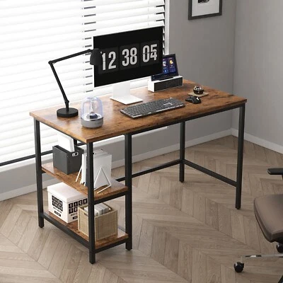 MCC DIRECT Computer Desk w/ 2 Shelves on Left or Right for Office Home Study Writing Table
