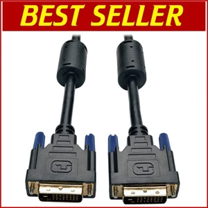 High Speed DVI-D M/M Cable - 100-ft Length with EMI/RFI Protection for Displays - Picture 1 of 2