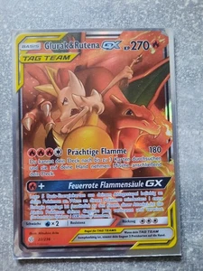 Glurak & Rutena GX Tag Team 22/236 DE Ultra Rare Pokemon - Bild 1 von 4