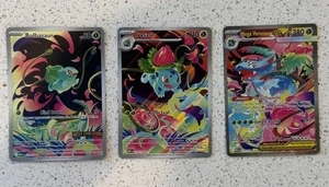 Mega Evolution Set of Bulbasaur, Ivysaur, And Mega Venusaur EX SIR Set - Picture 1 of 10