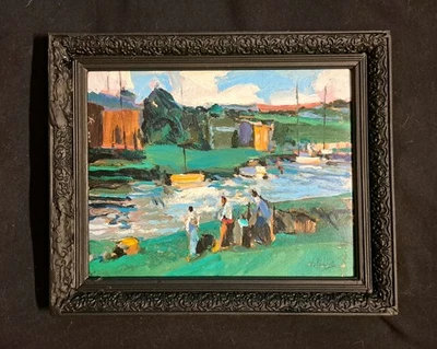 Tableau post-impressionniste et fauvisme Huile sur toile signée École française - Photo 1/4