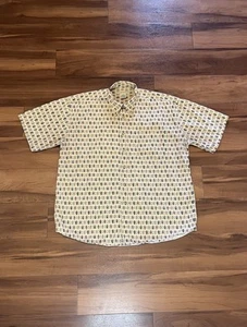 Camisa Vintage Munsingwear Manga Corta Botón Abstracta Geométrica Para Hombre Talla Grande - Imagen 1 de 16