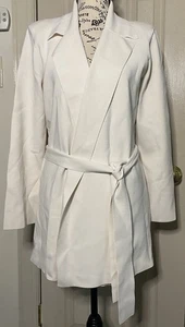 M.M.Lafleur New York Ivory Belted Cardigan w/Lapels Size XXL - Picture 1 of 6