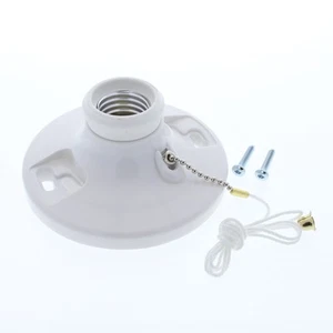 Pass & Seymour 280-WH Medium Base 250W 250V Lampholder Light Socket Pull Chain - Picture 1 of 6