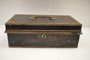 Antique Iron Tole Cash Box by J.C. & W. Lord Birmingham with Inner Trays Collect - Picture 1 of 18