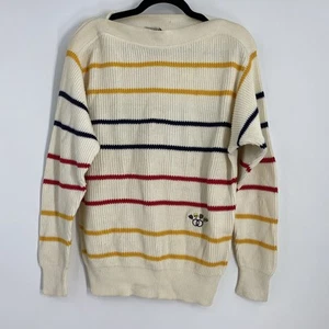 Vintage 70s Gucci Knit Sweater Embroidered Logo Size Men’s Small Casual City 377 - Picture 1 of 13