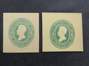 nystamps US Cut Square Stamp # U258 U259 Mint H         N21x4248 - Picture 1 of 2