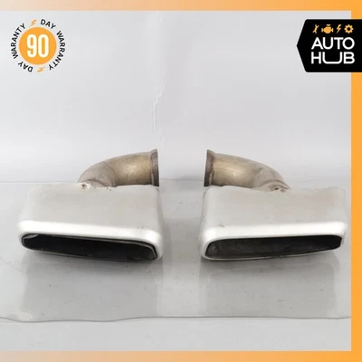 11-14 Porsche Cayenne 958 S 4.8L V8 Exhaust Mufflers Tips Set 7P5253681 OEM - Image 1 of 4